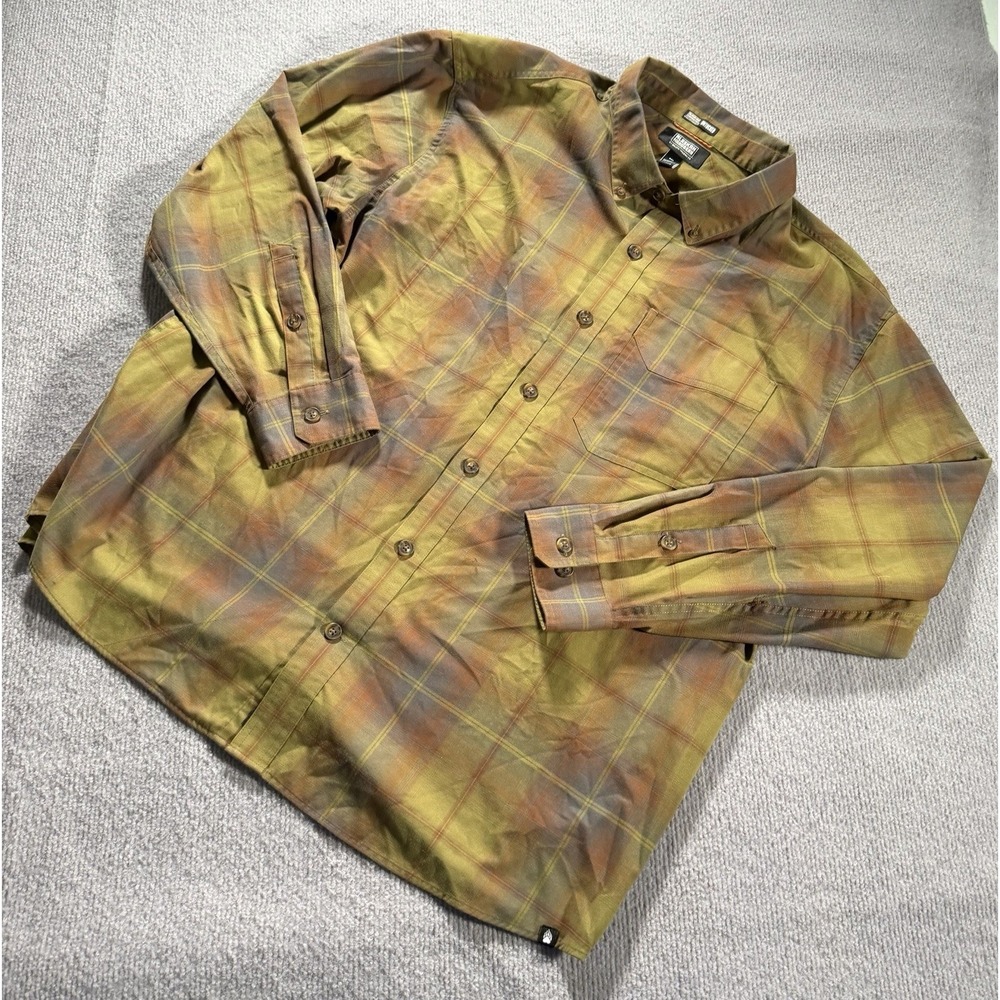 Alaskan Hardgear Duluth UNTUCKED Long Sleeved Plaid Button Up Shirt Men's 2XL